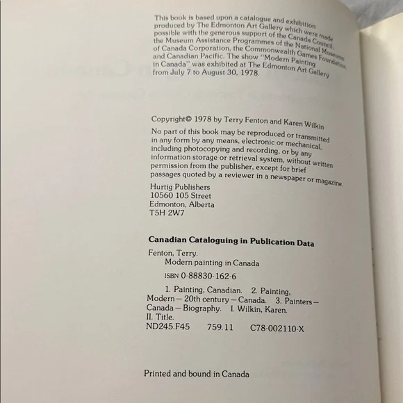 Modern Painting in Canada Hardcover Art Book - Pale Green Cover - Picture 3 of 13